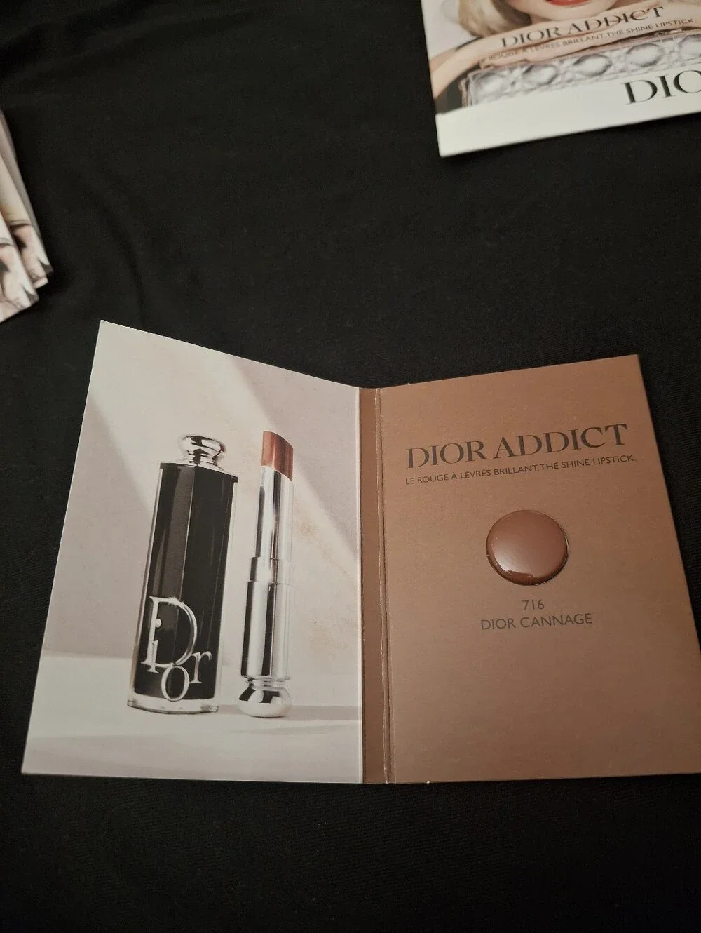 Dior Sample Lip Color Cards- 5 Total Samples Lip Glow And Dior Addict